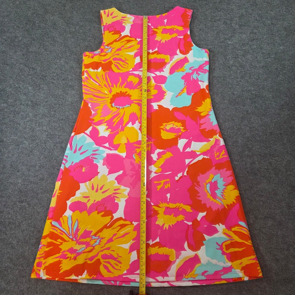 Jude Connally Beth Shift Dress Womens 8 Pink Orange Floral Jude Cloth Sleeveless - Picture 5 of 6